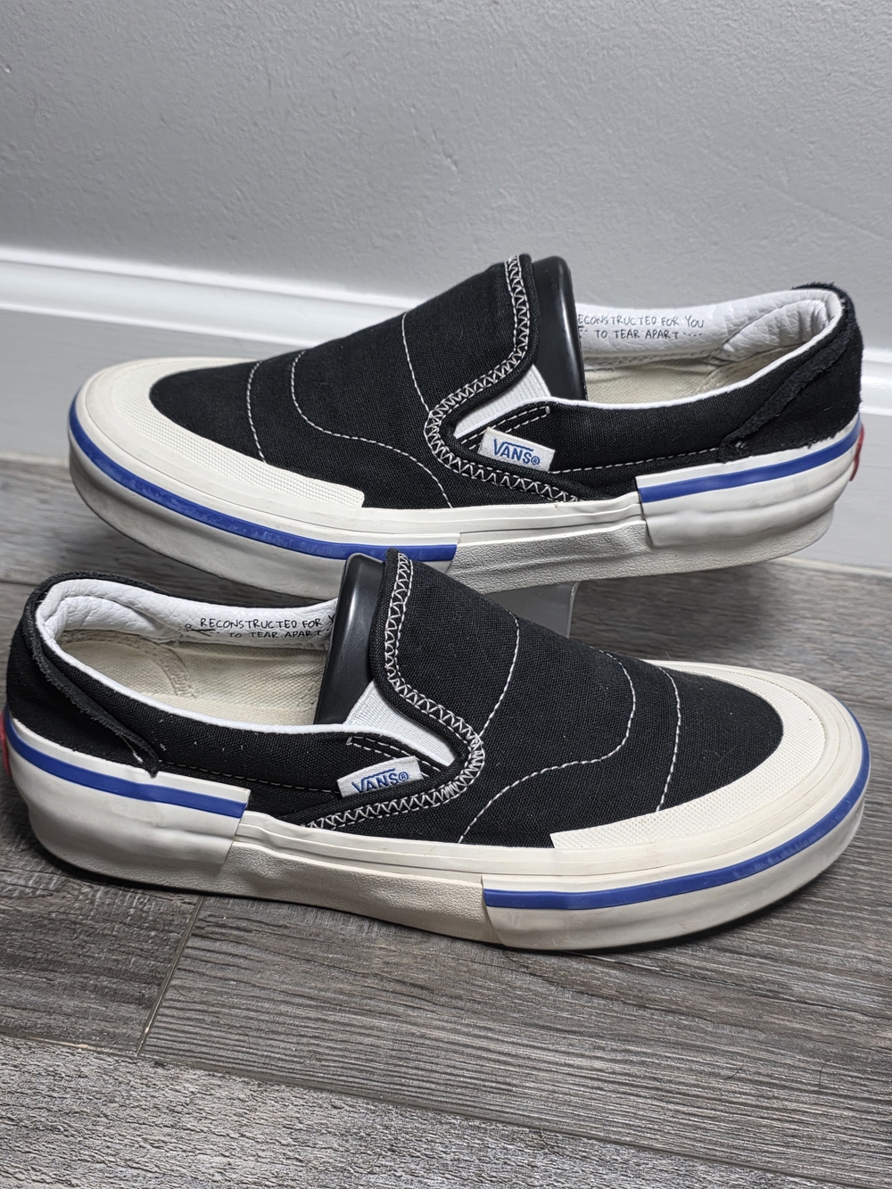 Vans Unisex Slip-on Reconstruct Tear Away Checkered Under Layer Sz 4.5M 6W